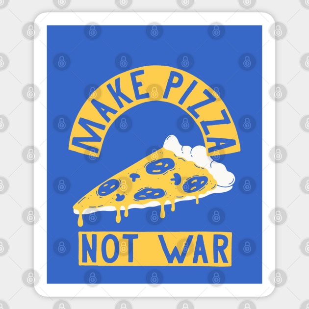 Make Pizza, Not War Sticker by krimons